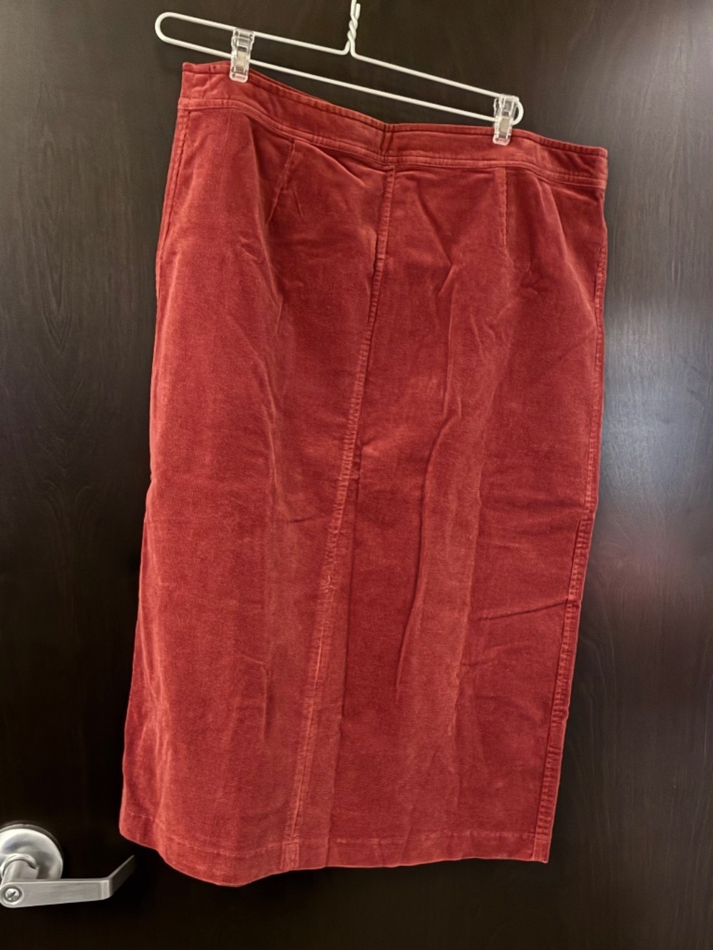 Chadwick’s reddish burnt orange corduroy skirt NWOT